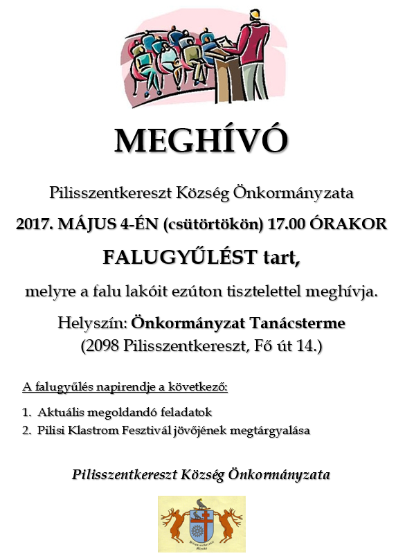 meghívó falugyűlésre