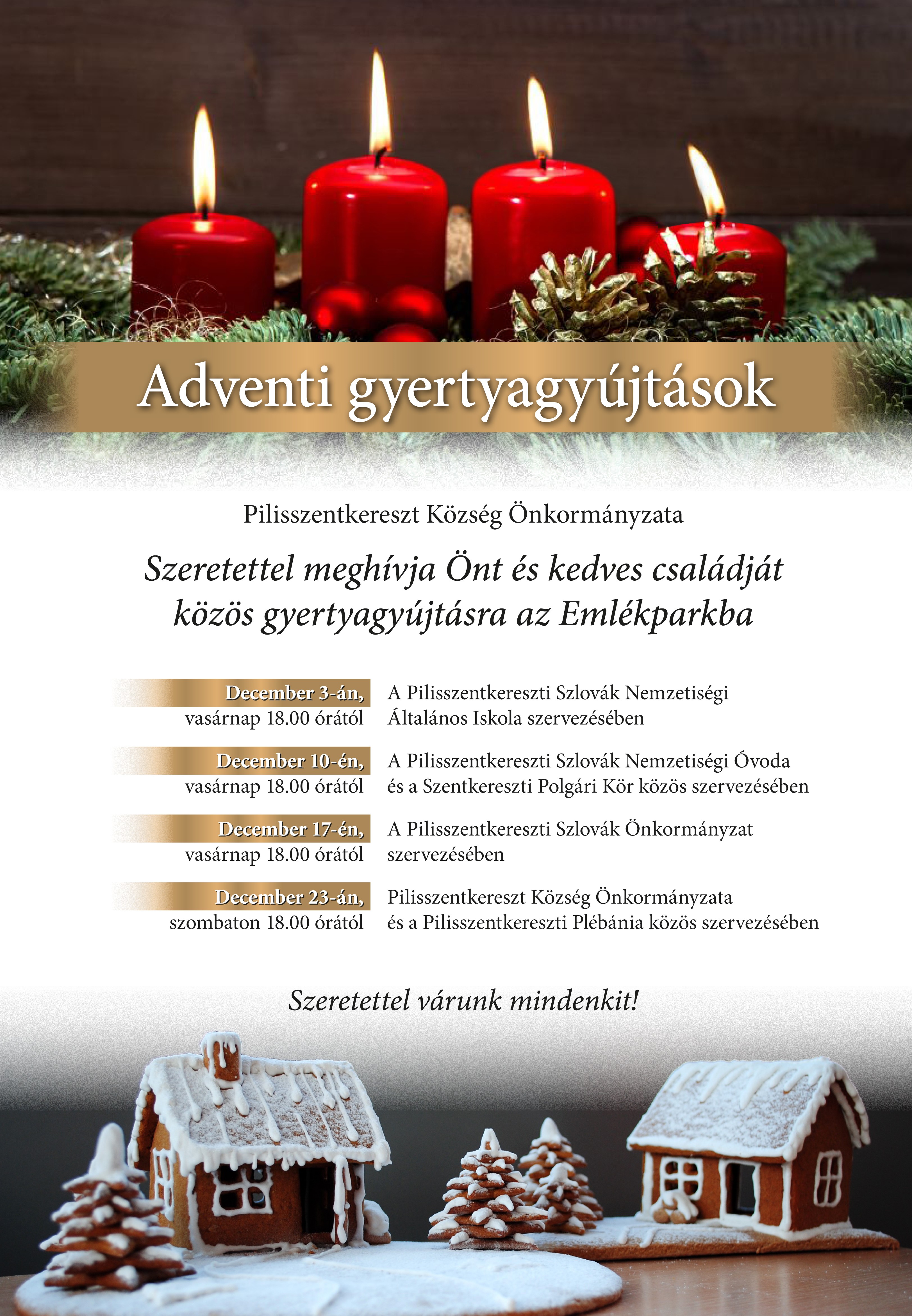 Adventi gyertyagyújtások 2017