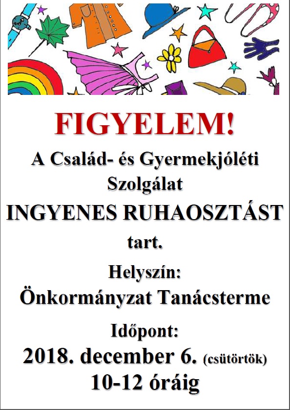 Ingyenes ruhaosztás 12.06.