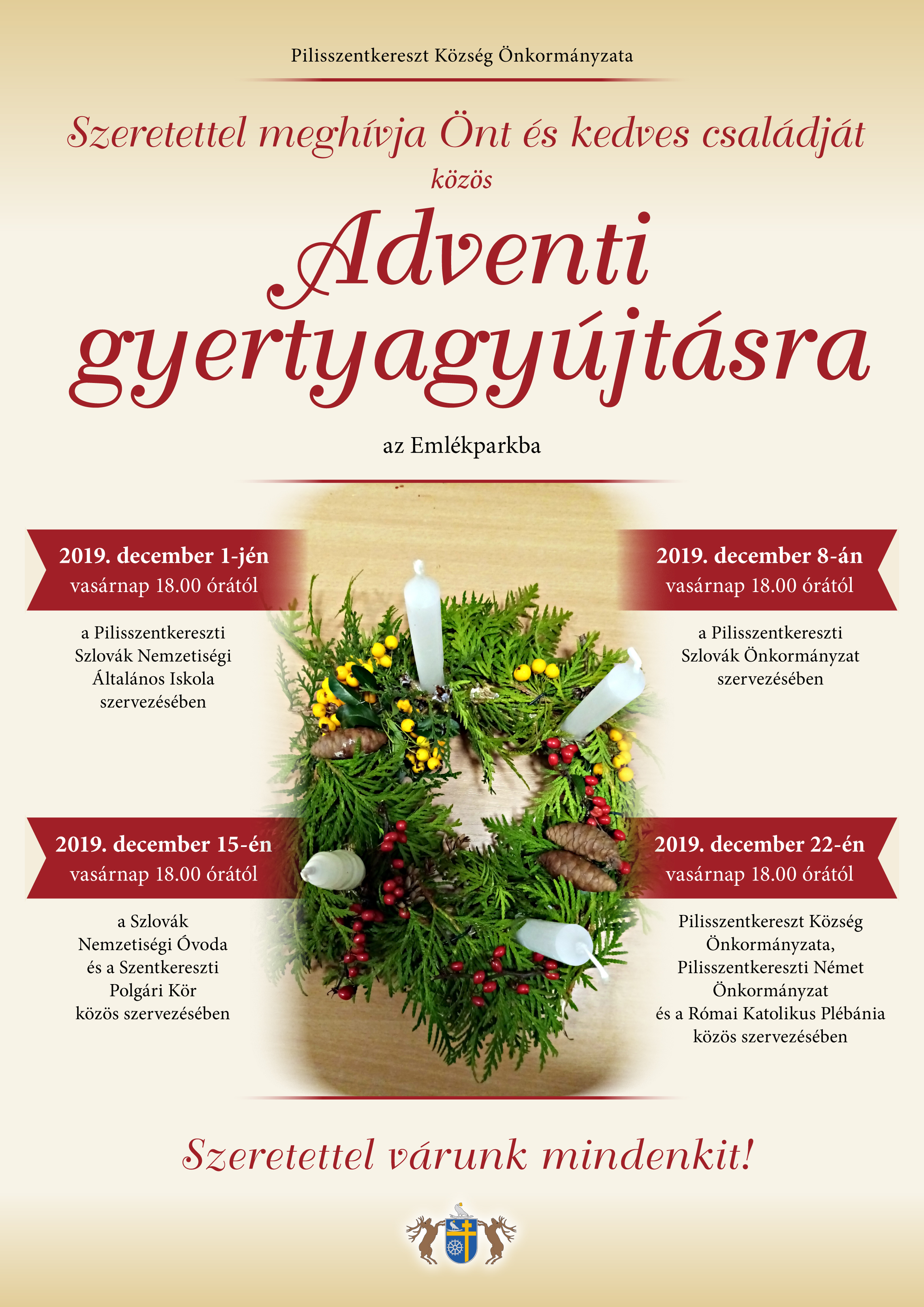 Meghívó Adventi gyertyagyújtásra