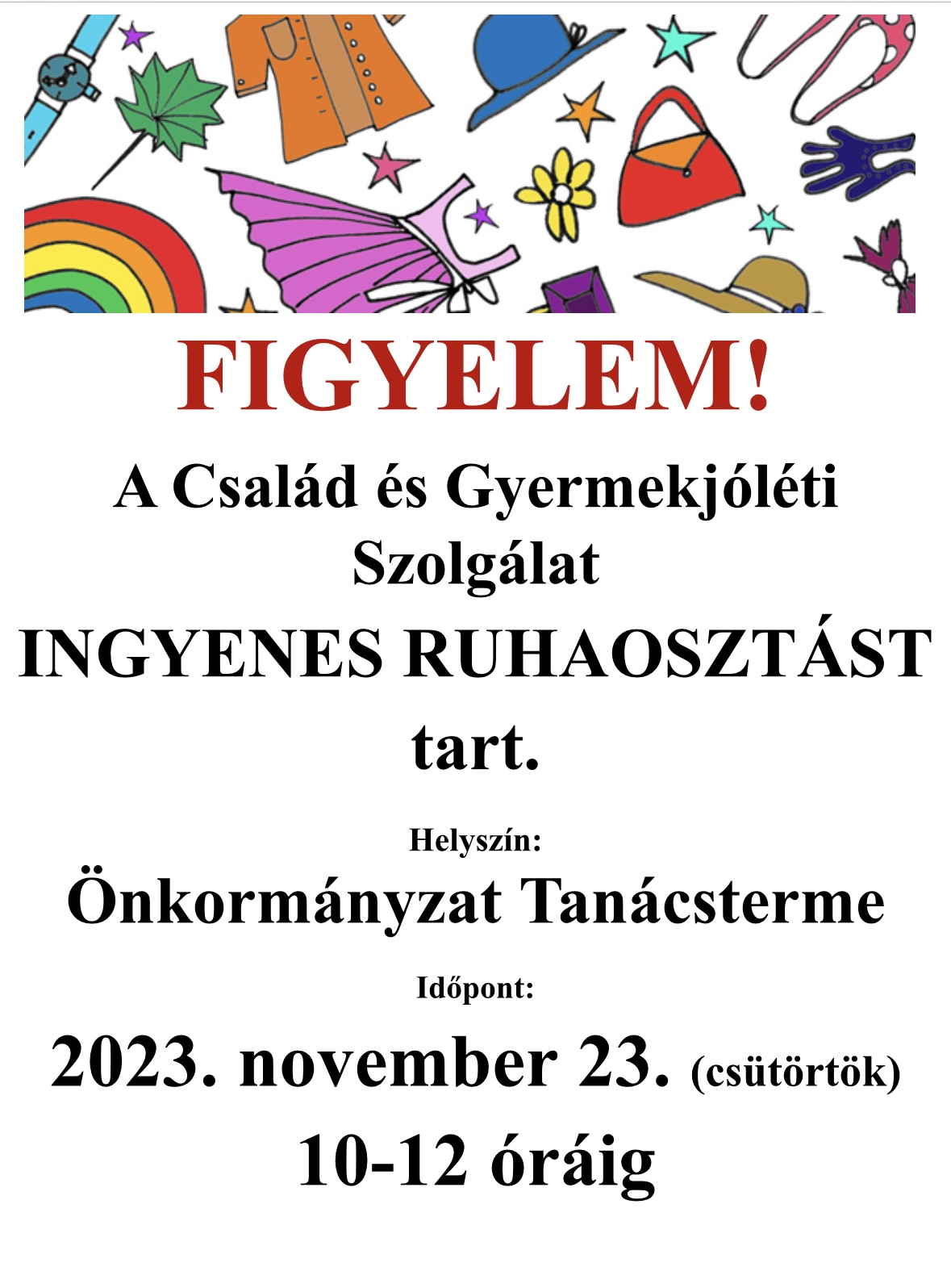 Ruhaosztás 2023.11.23.