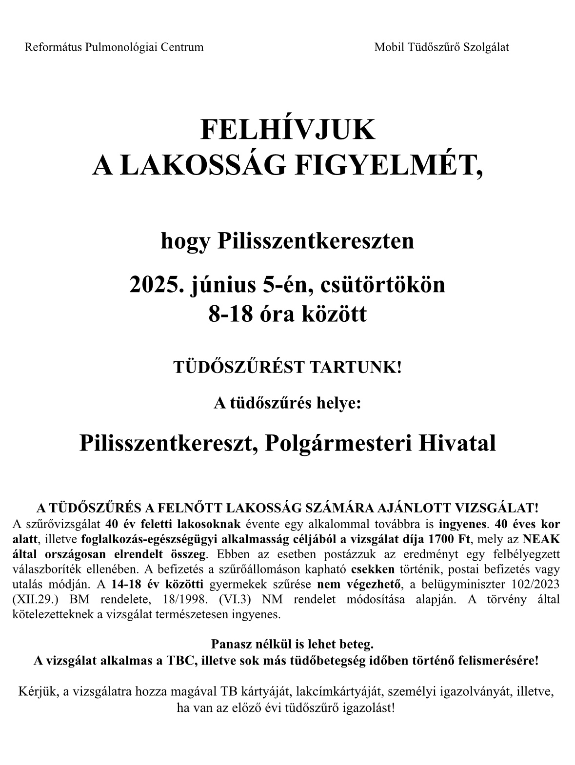 Tüdőszűrés